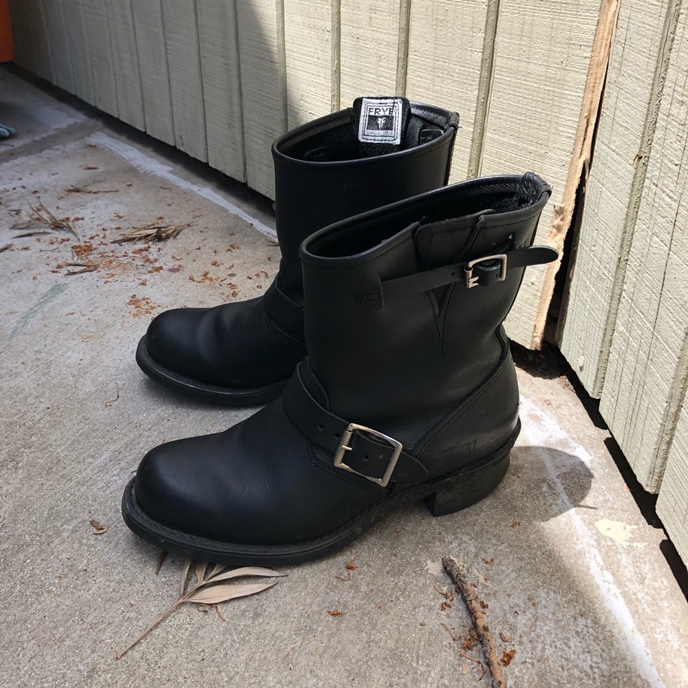 Frye Engineer boots in black